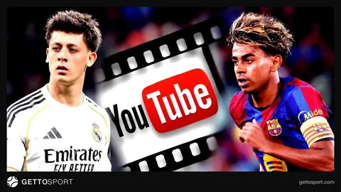Kulüp içerikleri izleyen ve YouTube logosu arka planda görünen spor taraftarları