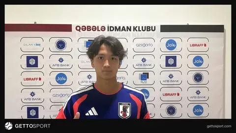 Yaponiyalı futbolçu Yugo Okava müsahibədə Qəbələ stadionunda